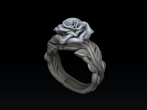 Modello di stampa 3D Rose Ring v2 Modello di stampa 3D