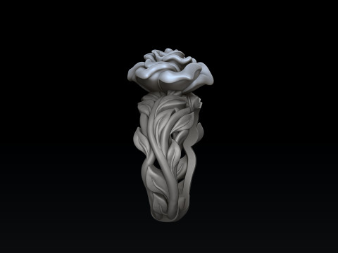 Rose Ring v2 3D print model 3D Baskı Modeli