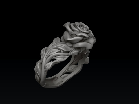 Rose Ring v2 3D print model 3D Baskı Modeli
