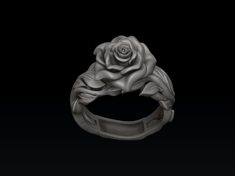 Rose Ring v2 3D print model 3D Baskı Modeli