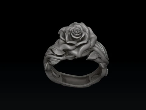 Modello di stampa 3D Rose Ring v2 Modello di stampa 3D