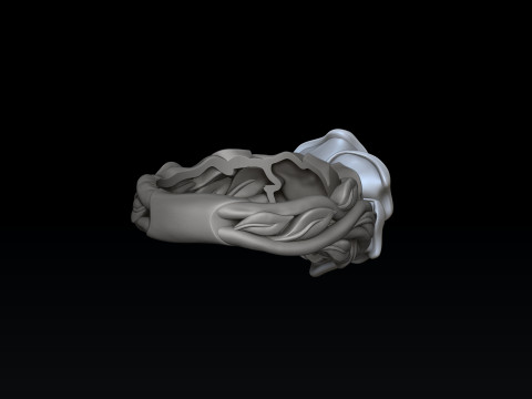 Rose Pendant Ring v2 Collection 3D print models 3D Print Model