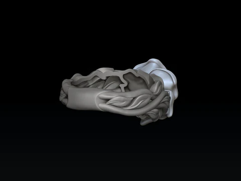Rose Pendant Ring v2 Collection 3D print models 3D Print Model