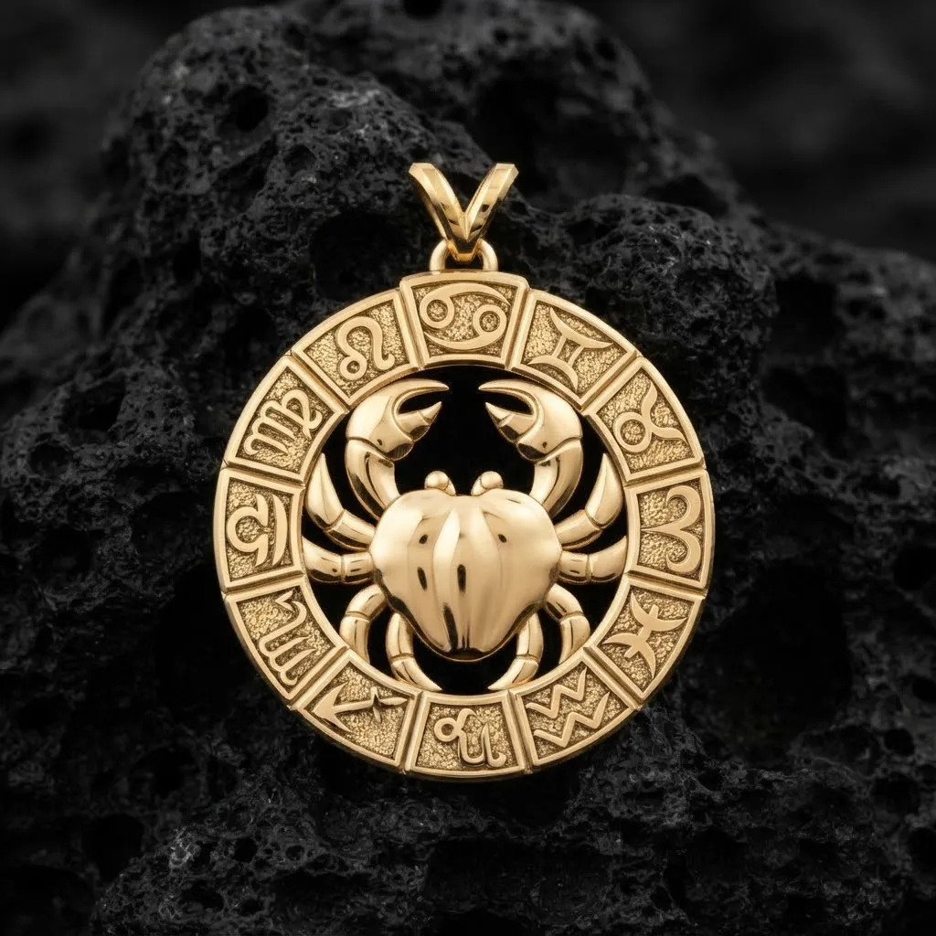 Horoscope Cancer Pendant v2 3D print model 3D Print Model .c4d .max .obj .3ds .fbx .stl .blend 