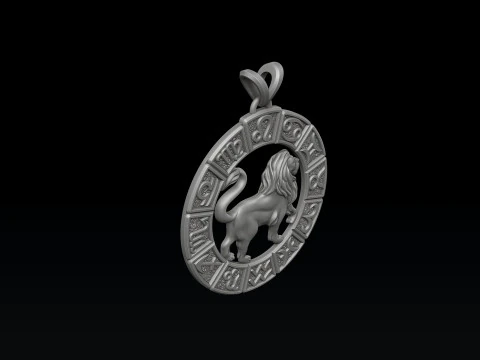 Horoscope Leo Pendant v2 3D print model 3D Print Model