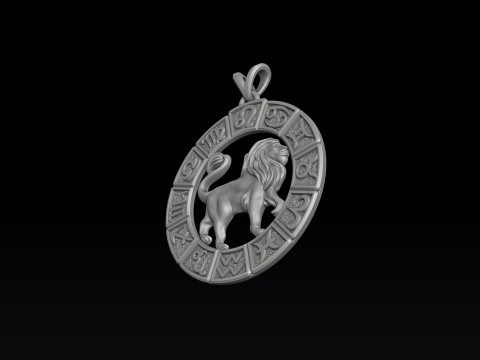 Horoscope Leo Pendant v2 3D print model 3D Print Model
