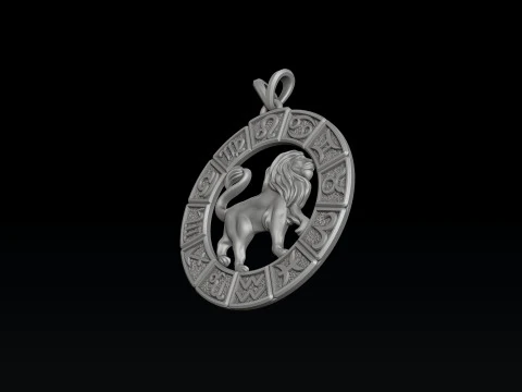 Horoscope Leo Pendant v2 3D print model 3D Print Model