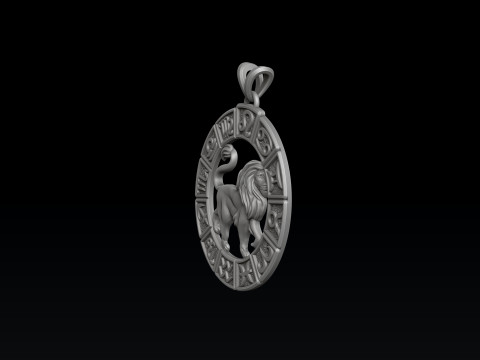 Horoscope Leo Pendant v2 3D print model 3D Print Model