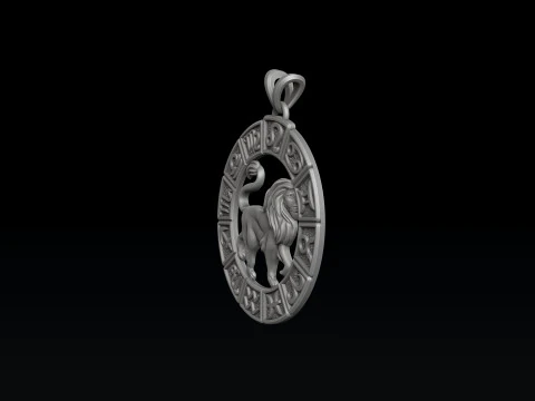 Horoscope Leo Pendant v2 3D print model 3D Print Model