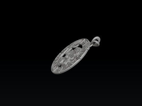 Horoscope Virgo Pendant v2 3D print model Modelo de Impressão 3D