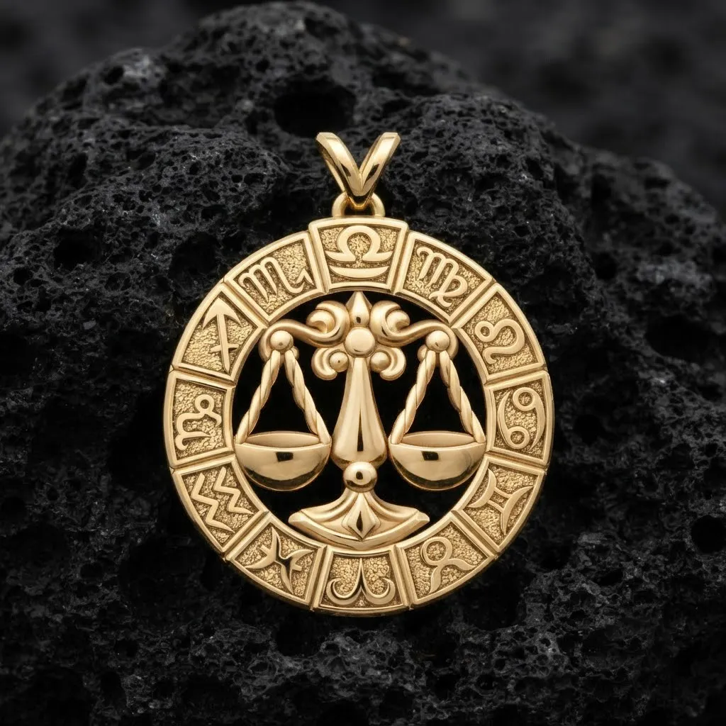 Horoscope Libra Pendant v2 3D print model 3D Print Model .c4d .max .obj .3ds .fbx .stl .blend 
