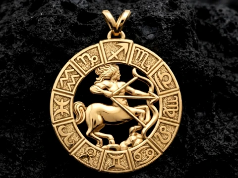 Oroscopo Sagittario Pendente v2 Modello di stampa 3D Modello di stampa 3D