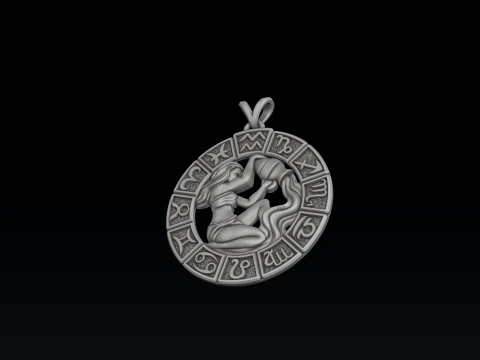 Pingentes do Hor&oacute;scopo do Zod&iacute;aco v2 Set Pack Collection Modelo de impress&atilde;o 3D Modelo de Impressão 3D