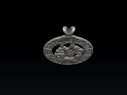 Pingentes do Hor&oacute;scopo do Zod&iacute;aco v2 Set Pack Collection Modelo de impress&atilde;o 3D Modelo de Impressão 3D