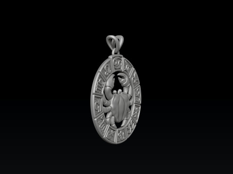 Zodiac Horoscope Pendants v2 Set Pack Collection 3D print model 3D Print Model