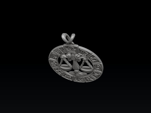 Zodiac Horoscope Pendants v2 Set Pack Collection 3D print model 3D Print Model