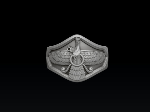 Faravahar Ahura Mazda Ring 3D print model 3D Print Model