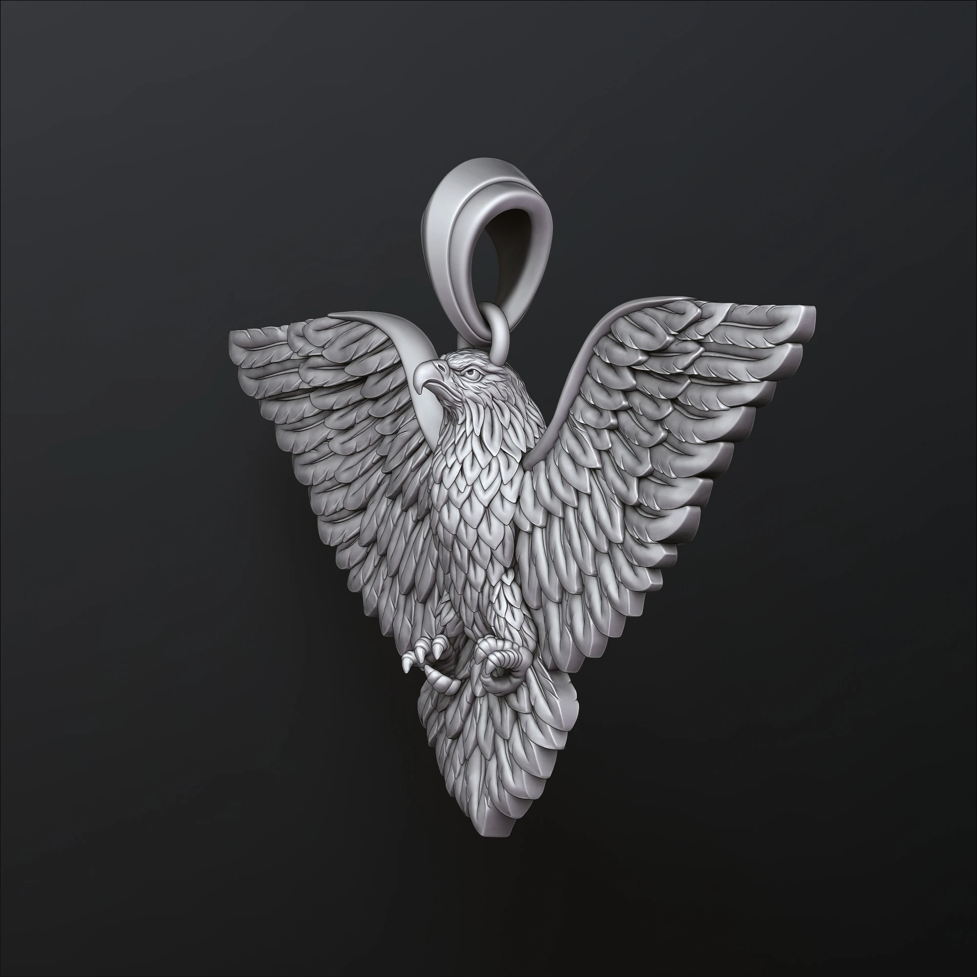 Eagle Pendant 3d 3D print model 3D Print Model .c4d .max .obj .3ds .fbx .stl .blend