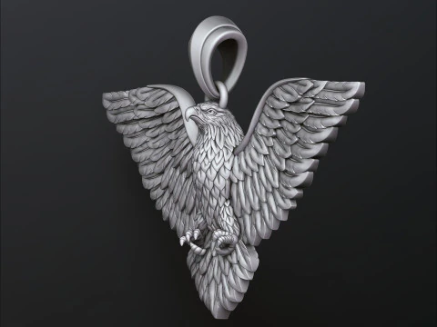 ईगल पेंडेंट 3डी 3डी प्रिंट मॉडल 3D प्रिंट मॉडल