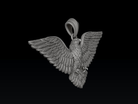 Eagle Pendant 3d 3D print model Modello di stampa 3D