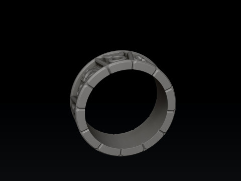Horoscope Taurus Ring v2 3D print model 3Dプリントモデル