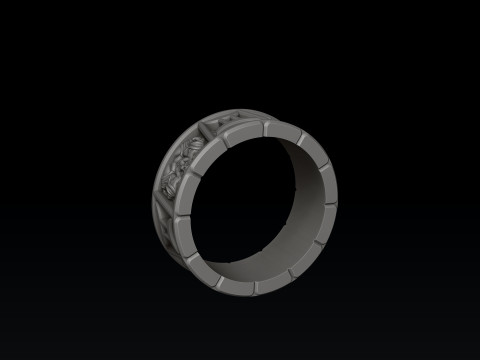Horoscope Gemini Ring v2 3D print model 3D Принт Модель