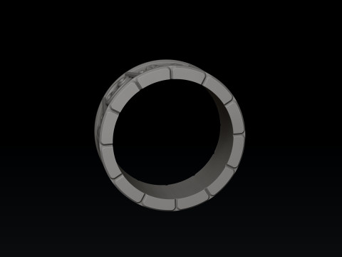 Horoscope Cancer Ring v2 3D print model 3D 프린트 모델