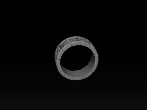 Horoscope Leo Ring v2 3D print model 3D Print Model