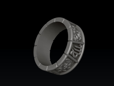 Horoscope Virgo Ring v2 3D print model 3D Принт Модель
