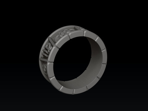 Horoscope Virgo Ring v2 3D print model 3D Принт Модель