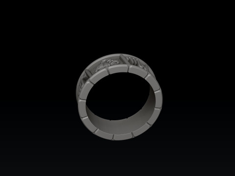 Horoscope Scorpio Ring v2 3D print model Modelo de Impressão 3D