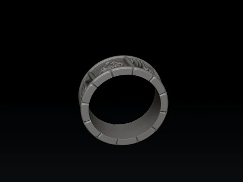 Horoscope Scorpio Ring v2 3D print model 3D Print Model