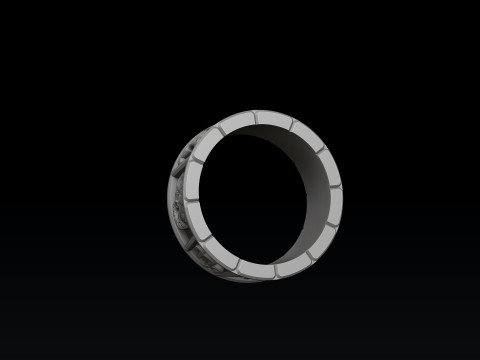 Horoscope Capricorn Ring v2 3D print model 3D print model Modello di stampa 3D