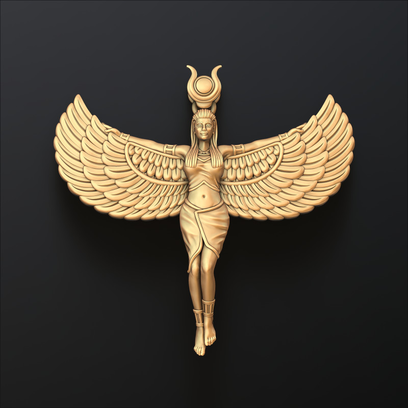 Isis Egyptian Goddess Pendant 3D print model Modelo de impresión 3D .c4d .max .obj .3ds .fbx .stl .blend