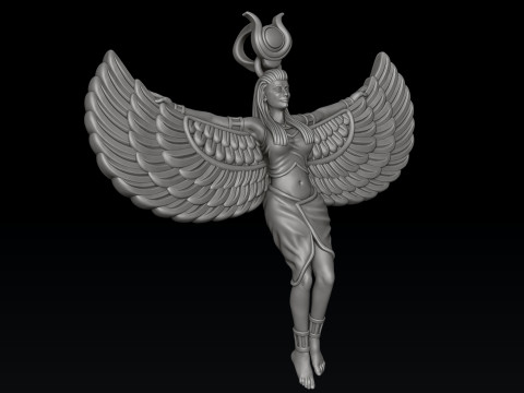 Isis Egyptian Goddess Pendant 3D print model Modelo de impresión 3D