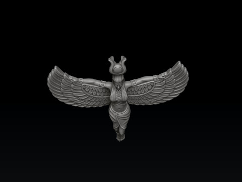 Isis Egyptian Goddess Pendant 3D print model Modelo de impresión 3D