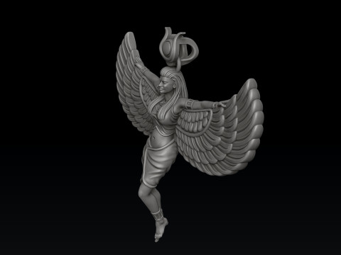 Isis Egyptian Goddess Pendant 3D print model Modelo de impresión 3D