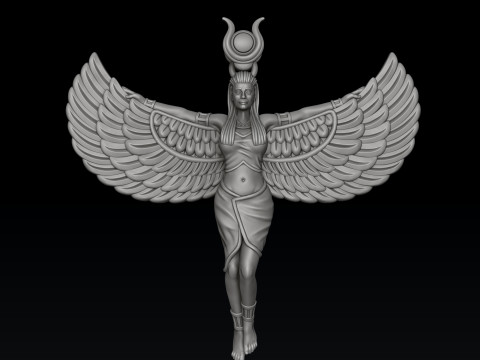 Isis Egyptian Goddess Pendant 3D print model Modelo de impresión 3D