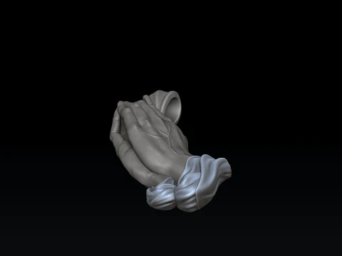 Praying Hands Pendant 3D print model 3D Print Model