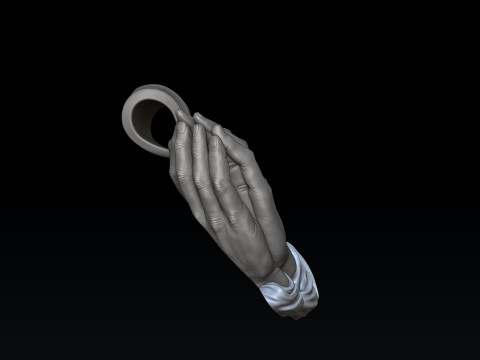 Praying Hands Pendant 3D print model 3D 프린트 모델