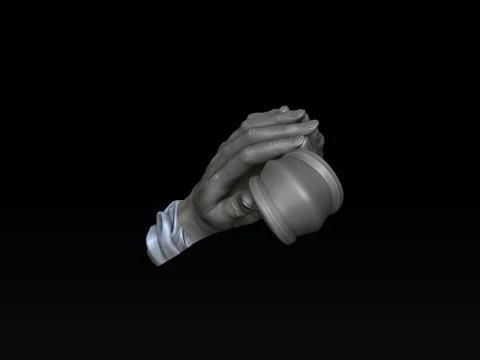 Praying Hands Pendant 3D print model 3D Print Model