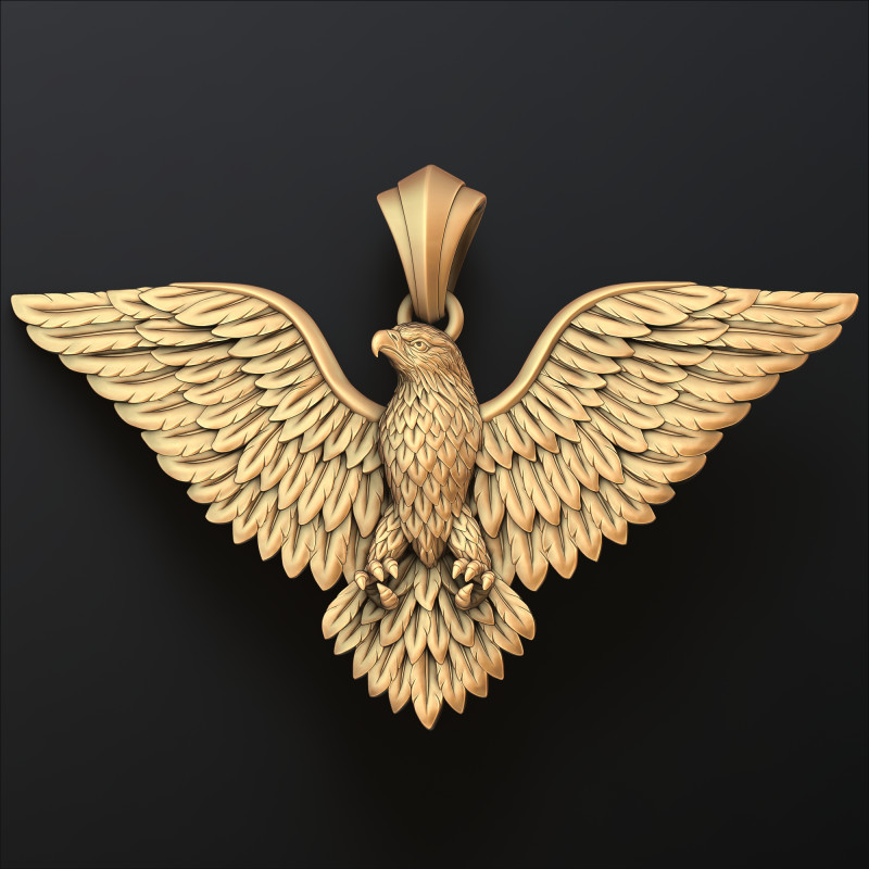 Eagle Pendant 3d v2 3D print model 3D Принт Модель .c4d .max .obj .3ds .fbx .stl .blend