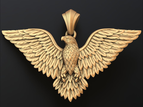 Eagle Pendant 3d v2 3D print model 3D Print Model