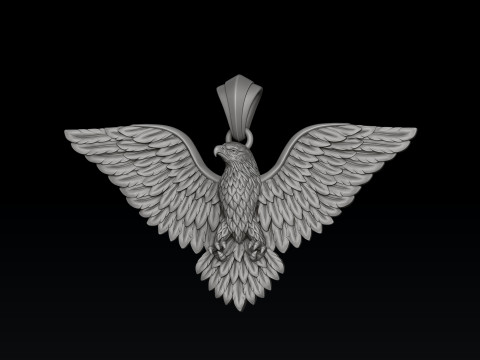 Eagle Pendant 3d v2 3D print model 3D Принт Модель