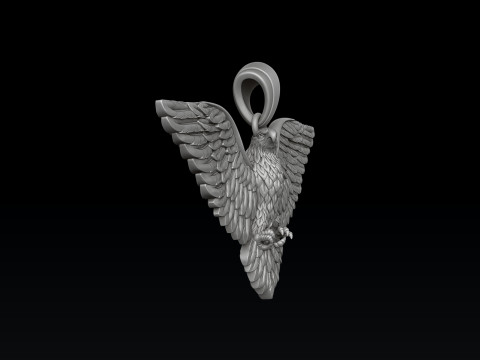 Eagle Pendant 3d v2 3D print model 3D Принт Модель