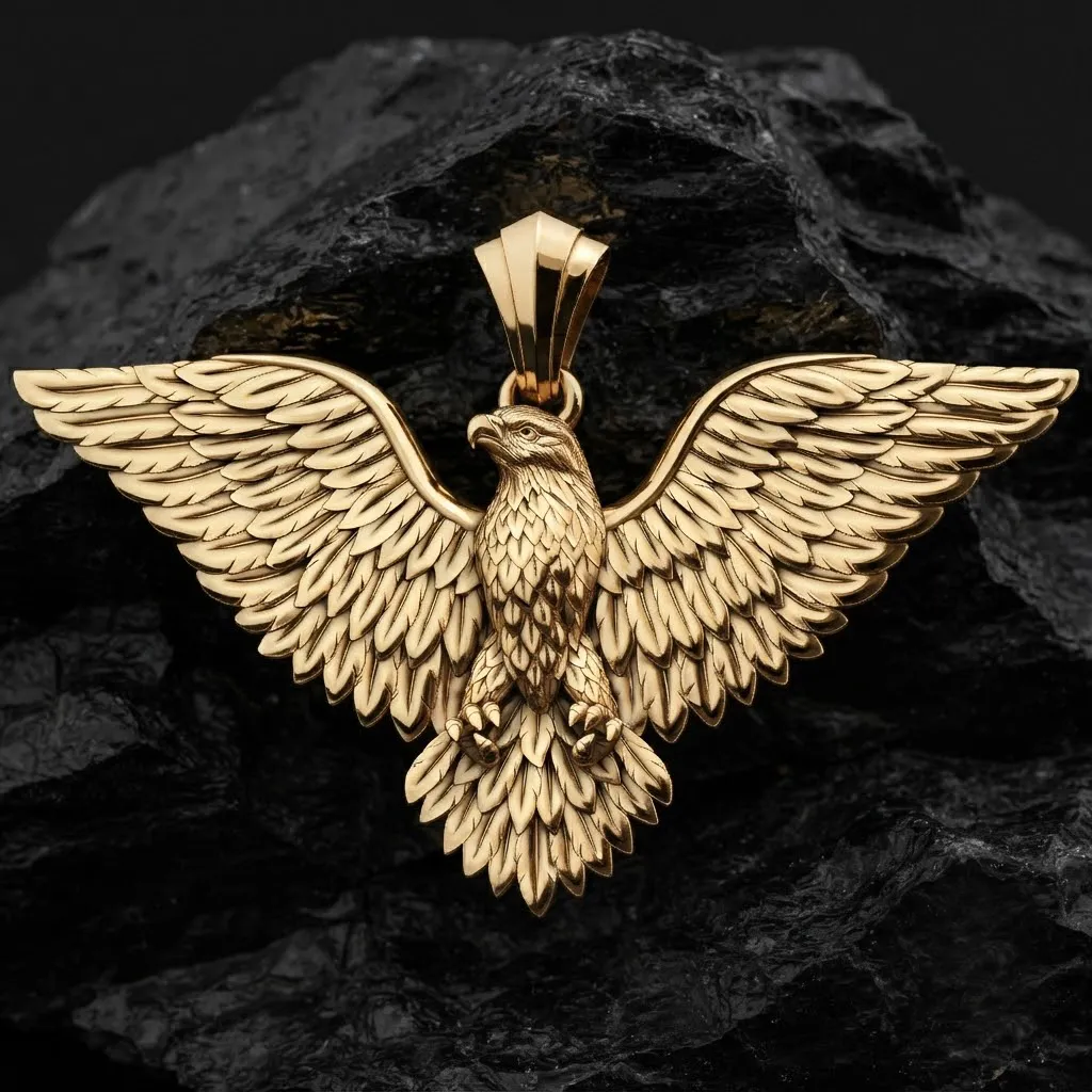 Eagle Pendant 3d v2 3D print model 3D Print Model .c4d .max .obj .3ds .fbx .stl .blend 