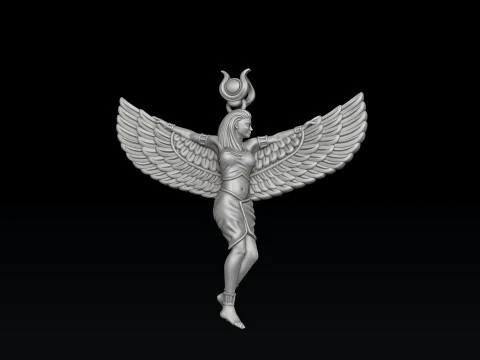 Isis Egyptian Goddess Pendant v2 3D print model 3D Print Model