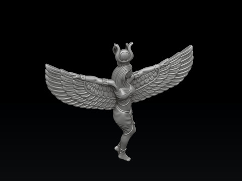 Isis Egyptian Goddess Pendant v2 3D print model 3Dプリントモデル