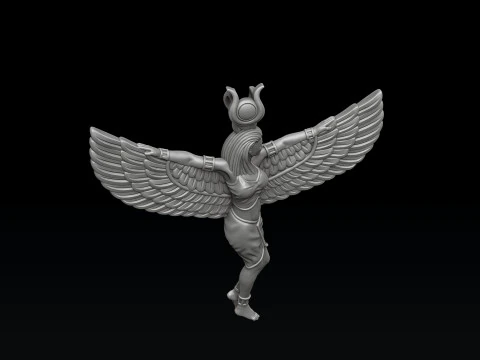 Isis Egyptian Goddess Pendant v2 3D print model 3D Print Model