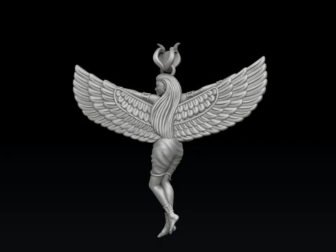 Isis Egyptian Goddess Pendant v2 3D print model 3D Print Model